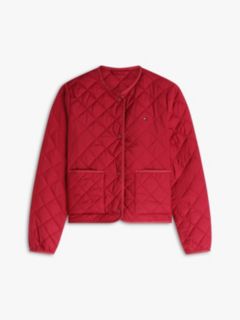 Lightweight Water Repellent Quilted Padded Jacket — Red 5