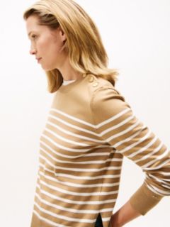 Jersey Gold-Tone Button Jumper — Multi 2