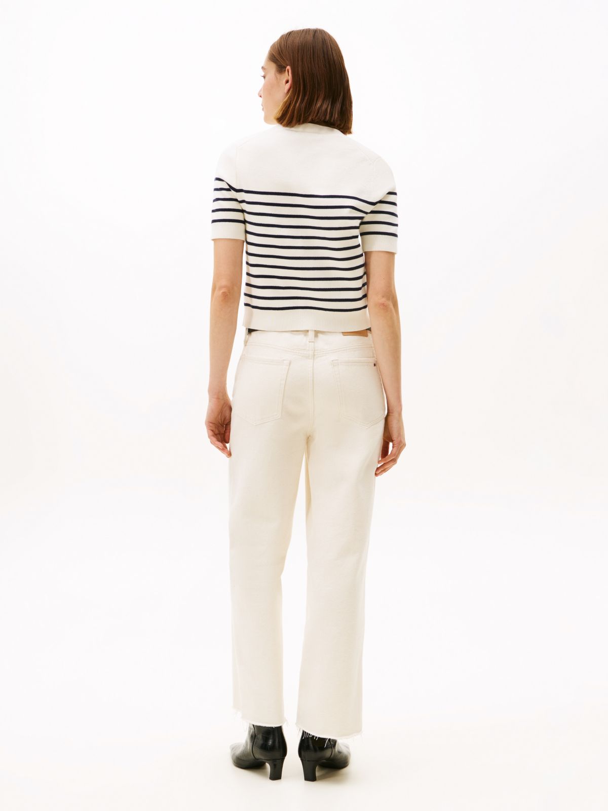 Jersey Gold-Tone Button Short Sleeve Cardigan — Multi