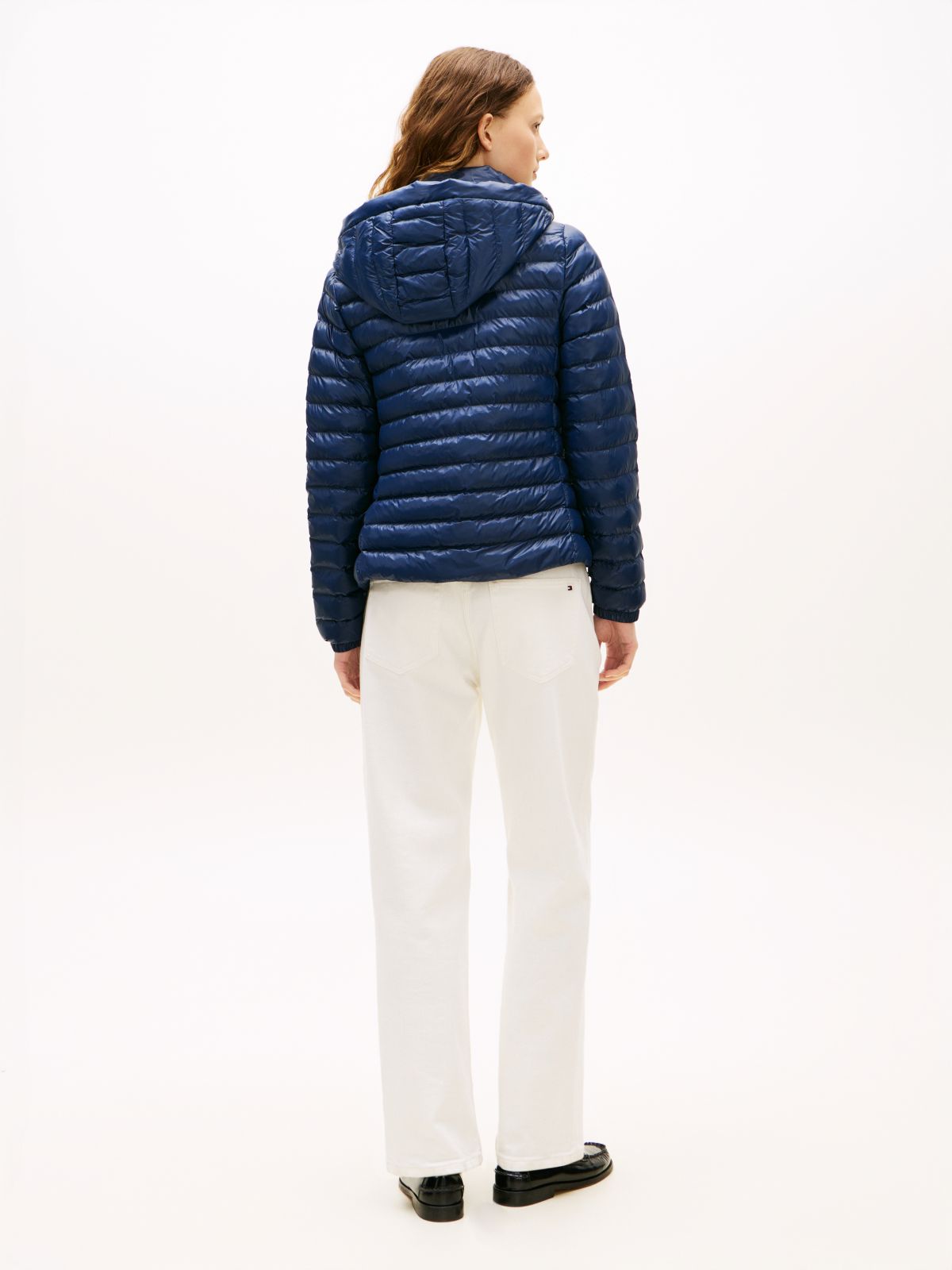 Water Repellent Padded Packable Slim Jacket — Blue