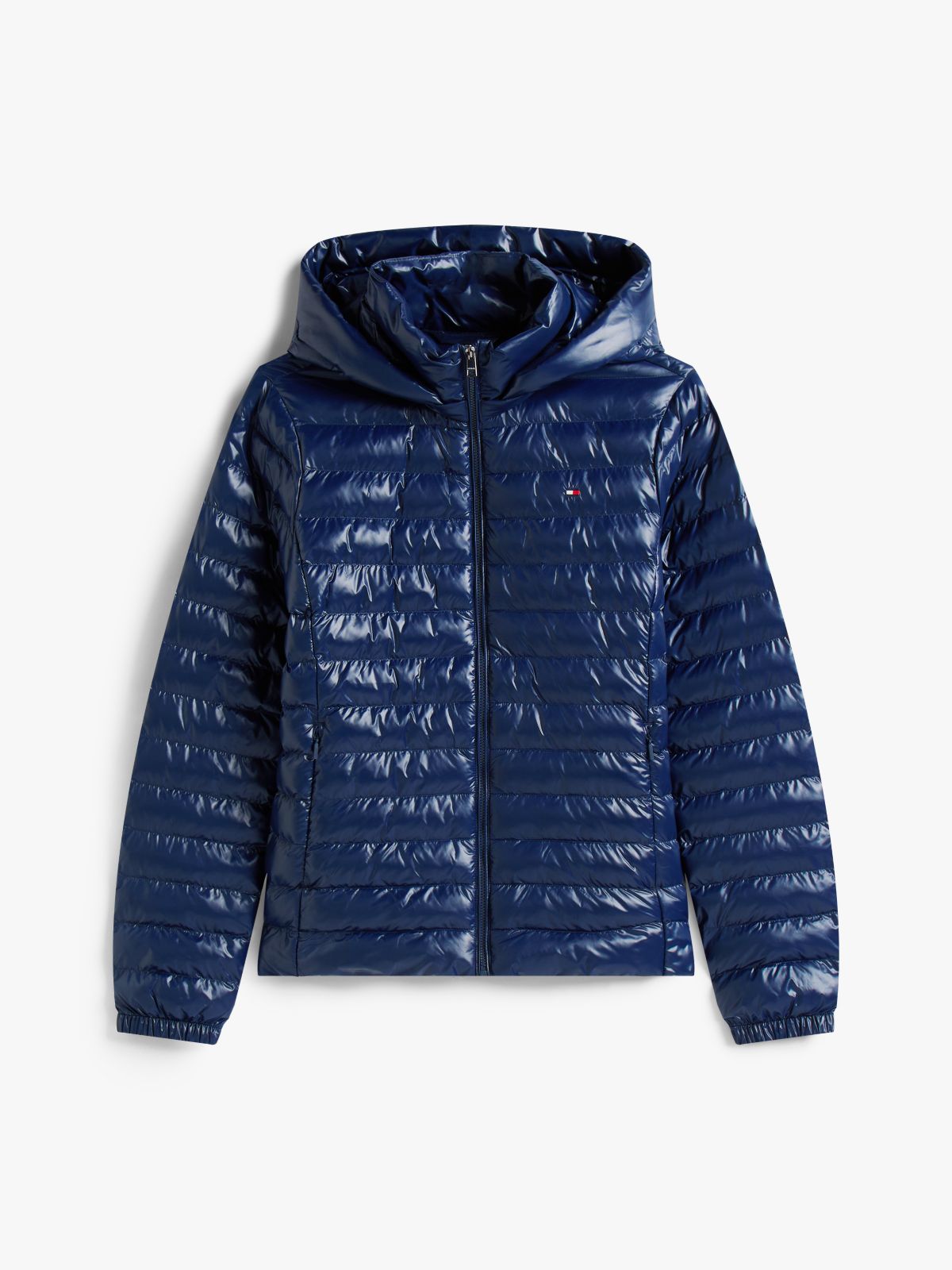 Water Repellent Padded Packable Slim Jacket — Blue