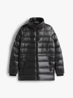 Shiny Water Repellent Down Puffer Coat — Black 6