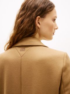 Wool Blend Longline Coat With Cashmere — Brown 3