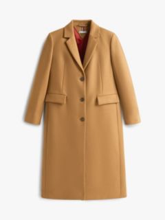 Wool Blend Longline Coat With Cashmere — Brown 5