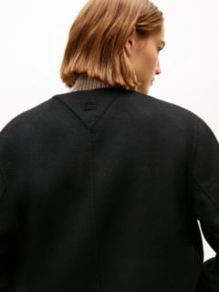Double-Faced Wool Blend Jacket — Black 4