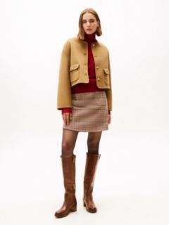Double-Faced Wool Blend Jacket — Brown 3