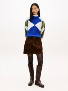 Argyle Oversized Alpaca Blend Jumper — Multi 3