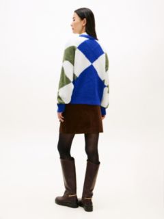 Argyle Oversized Alpaca Blend Jumper — Multi 4