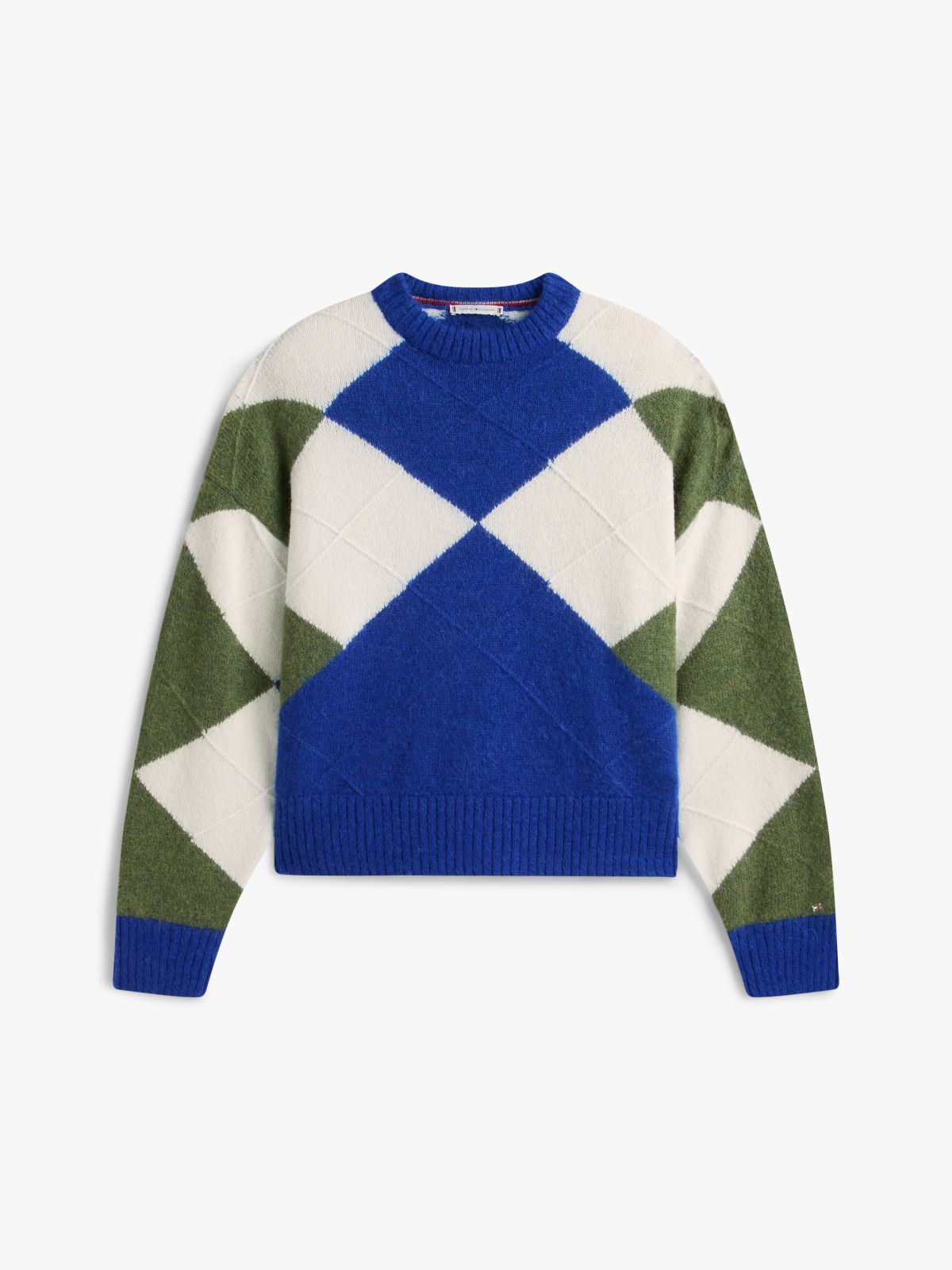 Argyle Oversized Alpaca Blend Jumper — Multi