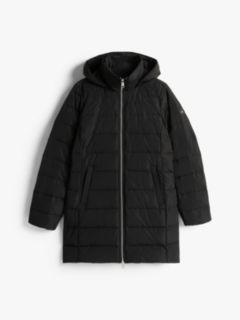 Faux Fur Hood Down Puffer Coat — Black 6