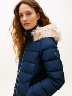 Faux Fur Hood Down Puffer Coat — Brown 2