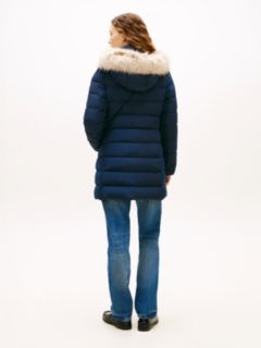 Faux Fur Hood Down Puffer Coat — Brown 4