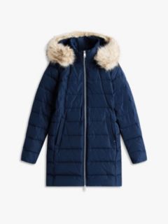 Faux Fur Hood Down Puffer Coat — Brown 5
