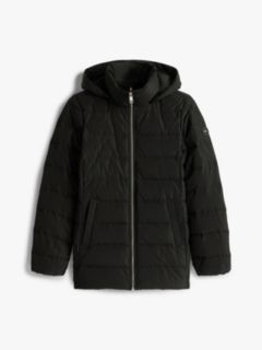Faux Fur Hood Down Puffer Jacket — Black 6
