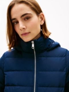 Faux Fur Hood Down Puffer Jacket — Blue 2