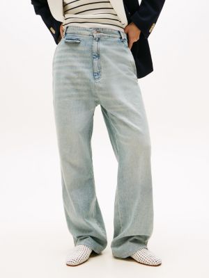 denim the runway collection oversized utility jeans for women tommy hilfiger