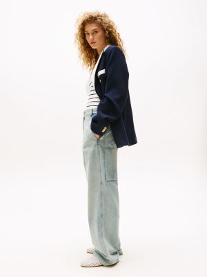denim the runway collection oversized utility jeans for women tommy hilfiger