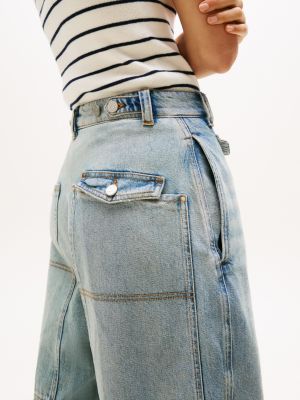 denim the runway collection oversized utility jeans for women tommy hilfiger