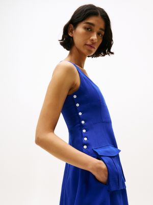 blau the runway collection slim fit midi-kleid für damen - tommy hilfiger