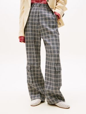 blau the runway collection elegante oversized cargohose für damen - tommy hilfiger