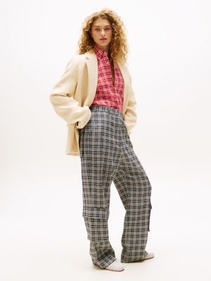 blau the runway collection elegante oversized cargohose für damen - tommy hilfiger