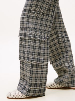 blau the runway collection elegante oversized cargohose für damen - tommy hilfiger