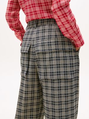 blau the runway collection elegante oversized cargohose für damen - tommy hilfiger