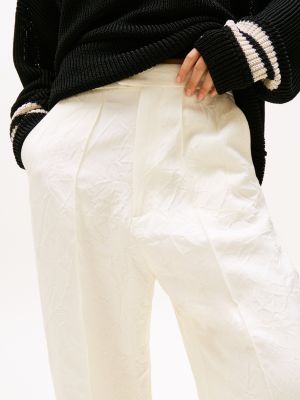 beige the runway collection elegante oversized fit hose für damen - tommy hilfiger