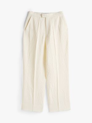 beige the runway collection elegante oversized fit hose für damen - tommy hilfiger