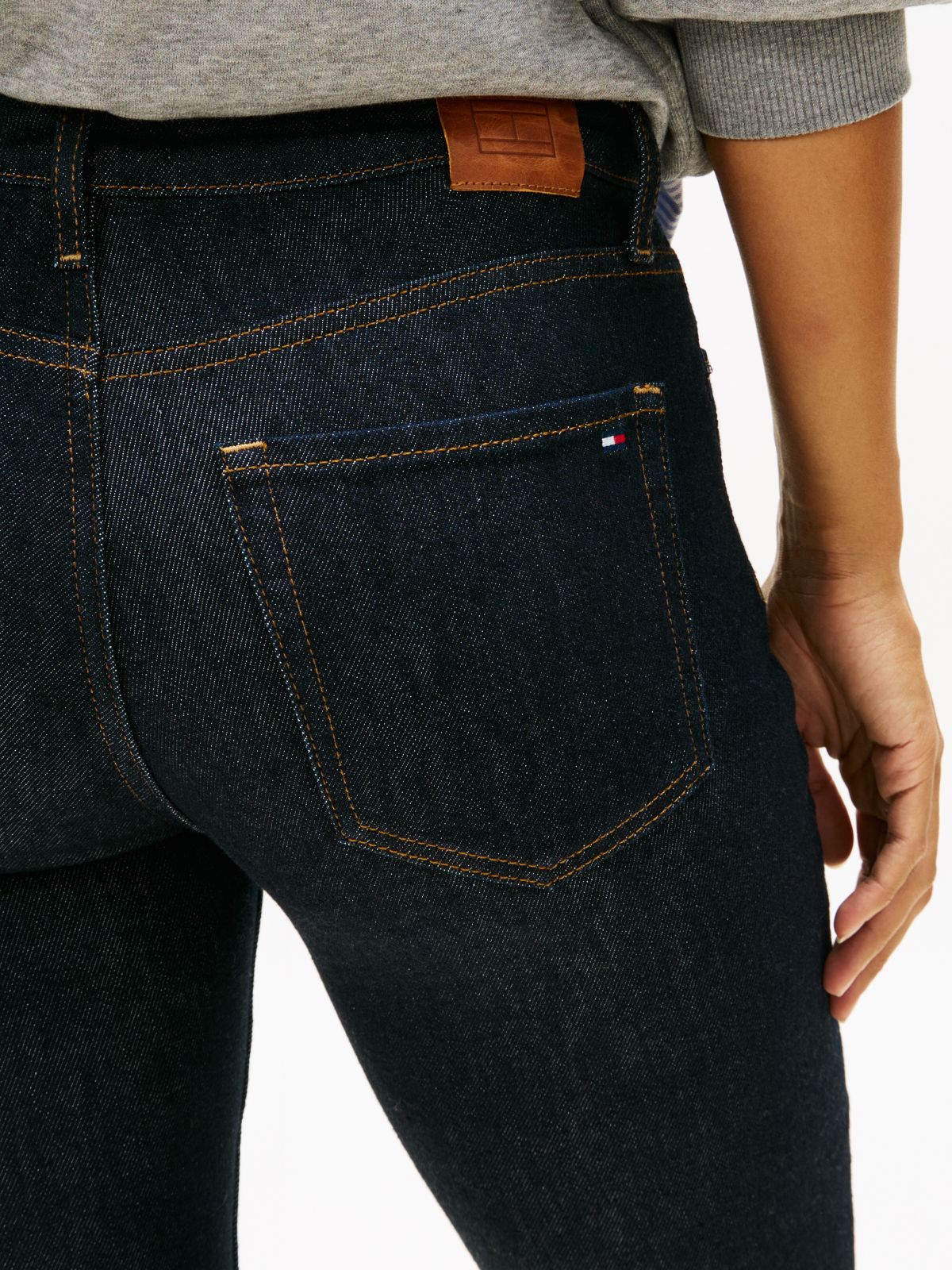 Mid Rise Slim Jeans — Blue