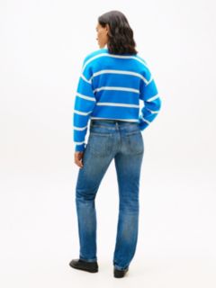 Claire High Rise Wide Faded Jeans — Blue 4