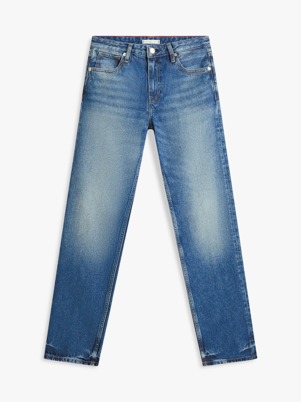 Claire High Rise Wide Faded Jeans — Blue