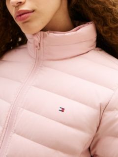 Lightweight Water Repellent Down Slim Jacket — Pink 2