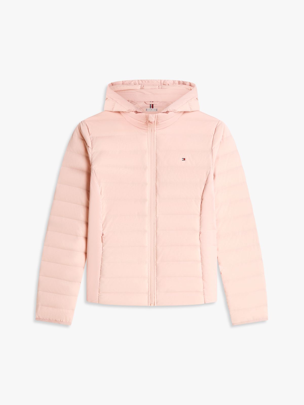 Lightweight Water Repellent Down Slim Jacket — Pink