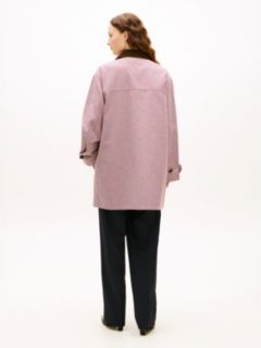 Water Repellent Check Oversized 2-In-1 Coat — Red 5