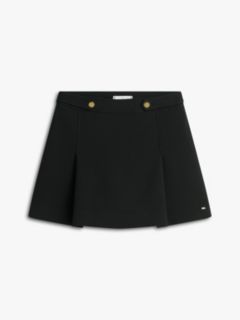 Box Pleat A-Line Mini Skirt — Black 5