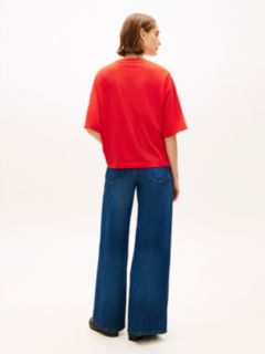 Logo Relaxed Crew Neck T-Shirt — Orange 4