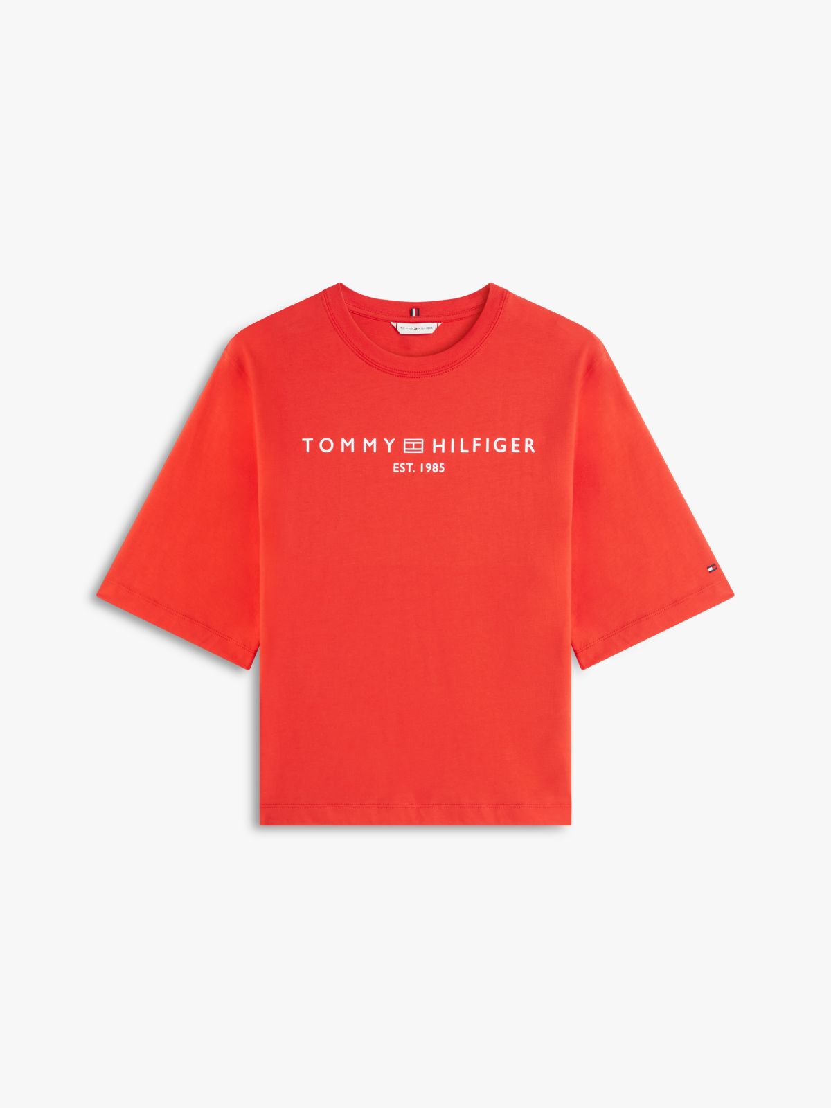 Logo Relaxed Crew Neck T-Shirt — Orange