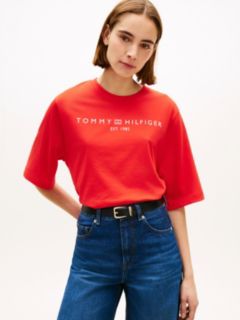 Logo Relaxed Crew Neck T-Shirt — Orange 1