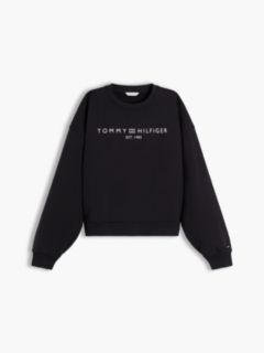 Logo Relaxed Fleece Sweatshirt — Black 6