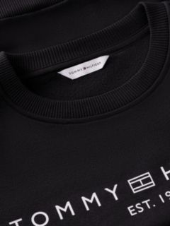 Logo Relaxed Fleece Sweatshirt — Black 7