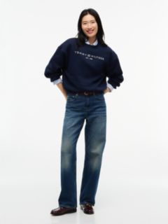 Logo Relaxed Fleece Sweatshirt — Blue 2
