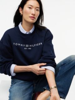 Logo Relaxed Fleece Sweatshirt — Blue 3