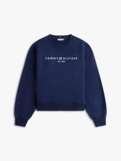 Logo Relaxed Fleece Sweatshirt — Blue 5