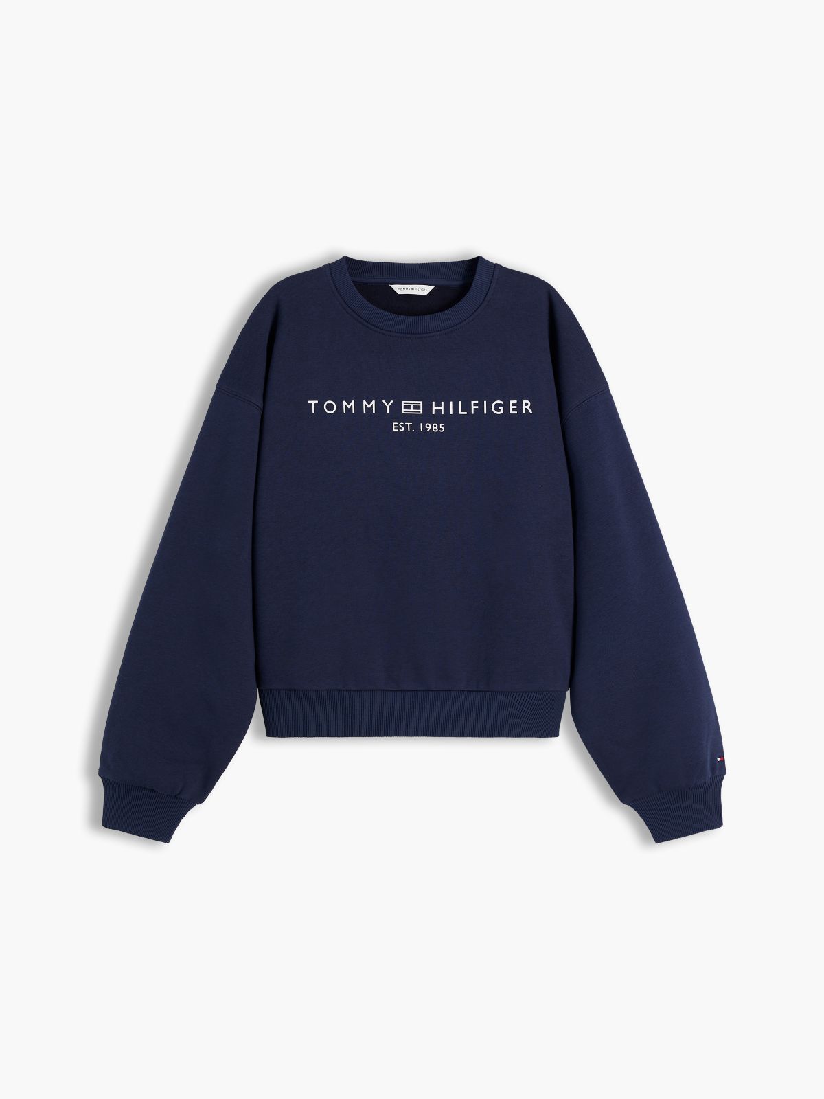Logo Relaxed Fleece Sweatshirt — Blue