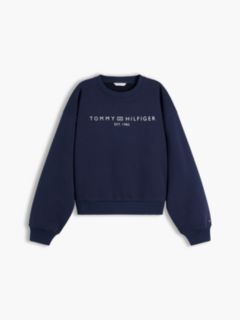 Logo Relaxed Fleece Sweatshirt — Blue 6