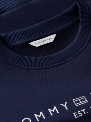 blue logo flex fleece relaxed sweatshirt for women tommy hilfiger