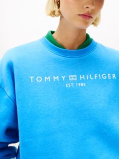 Logo Relaxed Fleece Sweatshirt — Blue 2