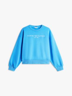 Logo Relaxed Fleece Sweatshirt — Blue 5