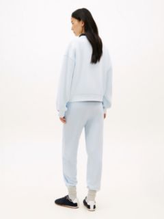 Logo Relaxed Fleece Sweatshirt — Blue 4